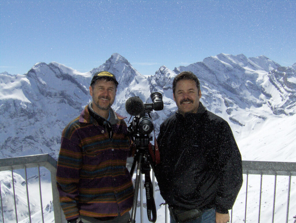 Britt Jones in Switzerland with Pete Gannon