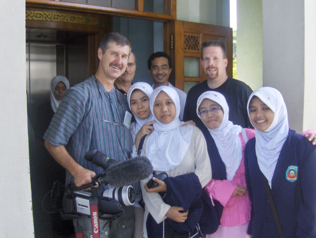 Britt Jones with David Bentley in Indonesia